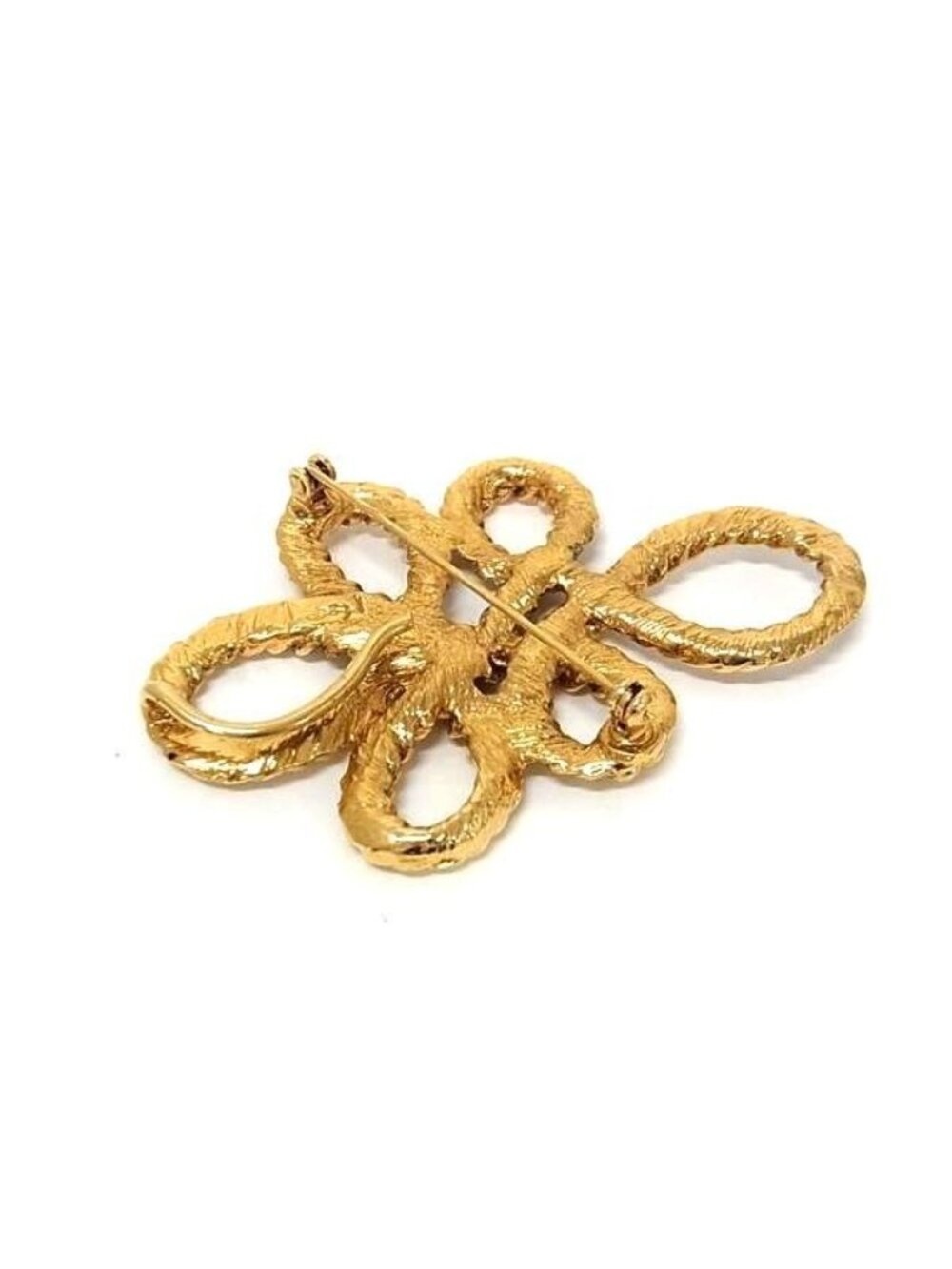 Saint Laurent Yves Vintage Pin Brooch Pin Badge Gold - Picture 2 of 4